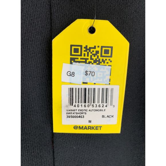 Market Exotic Mens Automobile Sweatshorts Size Medium Black New Car Streetwear - Picture 6 of 9